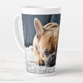 Niedliche französische Bulldog-Latte-Tasse Milchtasse (Linke Ecke)