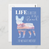 Niedliche französische Bulldog-neue Postkarte (Vorne/Hinten)