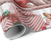 Niedliche französische Bulldog-Postkarte Geschenkpapier (Rolleneckpunkt)