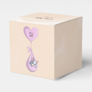Niedliche französische Bulldog Puppy Pink Heart Ba Geschenkschachtel