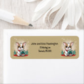 Niedliche französische Bulldog-Rücksendeadresse zu (Insitu)