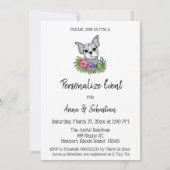 *~* Niedliche französische Bulldog-Veranstaltung Einladung (Rückseite)