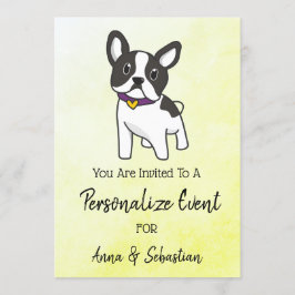 *~* Niedliche französische Bulldog-Veranstaltung Einladung