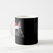 Niedliche französische Bulldog Weihnachtsmannmütze Kaffeetasse (Vorderseite Links)