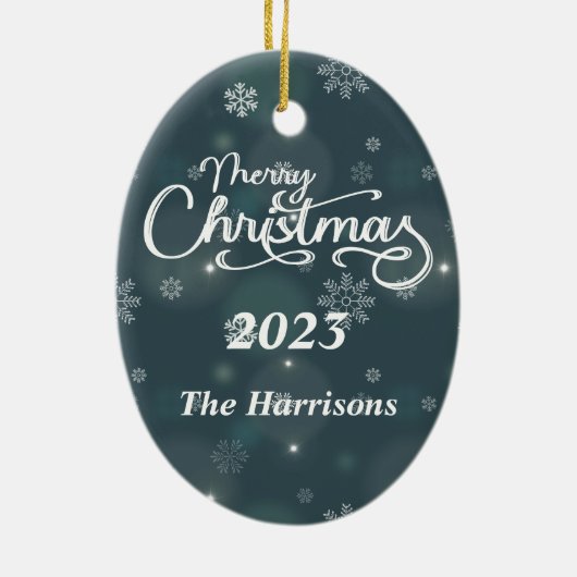 Niedliche französische Bulldog-Weihnachtsmannmütze Keramik Ornament (Hinten)