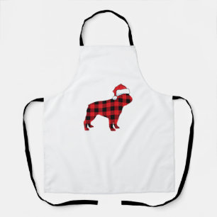 Niedliche französische Bulldog-Weihnachtsmannmütze Schürze