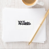 Niedliche französische Bulldog-Welpen Adressaufkleber (Insitu)