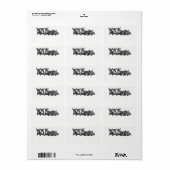 Niedliche französische Bulldog-Welpen Adressaufkleber (Vorne)