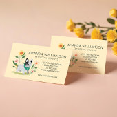 Niedliche französische Bulldogge-Betreuung Magnetische Visitenkarte