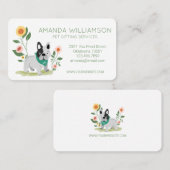 Niedliche französische Bulldogge-Betreuung Visitenkarte (Vorne/Hinten)