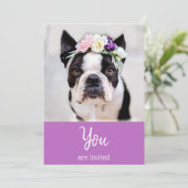 *~* niedliche französische Bulldogge Frenchie Einladung (Stehend Vorderseite)