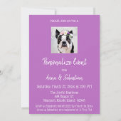 *~* niedliche französische Bulldogge Frenchie Einladung (Rückseite)