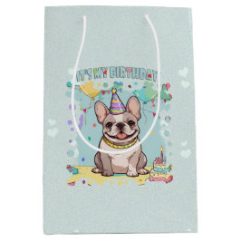 Niedliche französische Bulldogge Pastel Mittlere Geschenktüte