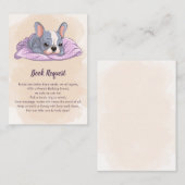 Niedliche französische Bulldogge Pup Pink Blanke B Begleitkarte (Vorne/Hinten)