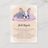 Niedliche französische Bulldogge Pup Pink Blanke B Begleitkarte (Vorderseite)