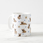 Niedliche französische Bulldoggen-Kaffee-Tasse Kaffeetasse (Vorderseite Links)