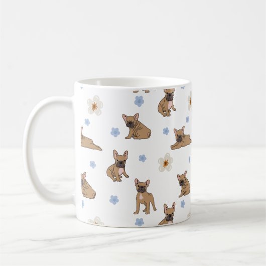 Niedliche französische Bulldoggen-Kaffee-Tasse Kaffeetasse (Links)