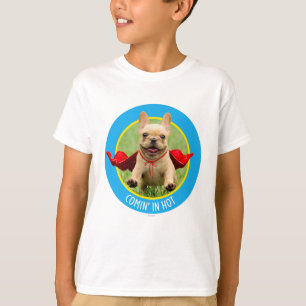 Niedliche französische Bulldoggesuperhero-Läufe T-Shirt