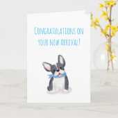 Niedliche französische Bulldogin-Welpenkarte Karte (Gelbe Blume)