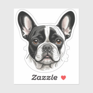 Niedliche französische Bulldogsticker - Adorable D Aufkleber
