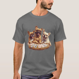 Niedliche französische Bullhunde, die Karten spiel T-Shirt
