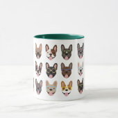 Niedliche französische Bullhunde mit Brillen Tasse (Zentrum)