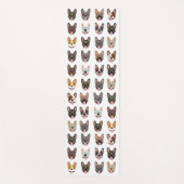 Niedliche französische Bullhunde mit Brillen Yogamatte (Vorderseite)