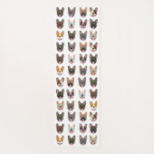 Niedliche französische Bullhunde mit Brillen Yogamatte (Rückseite)