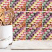 Niedliche französische Macaron-Cookies Fliese