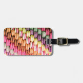 Niedliche französische Macaron-Cookies Gepäckanhänger (Vorderseite horizontal)