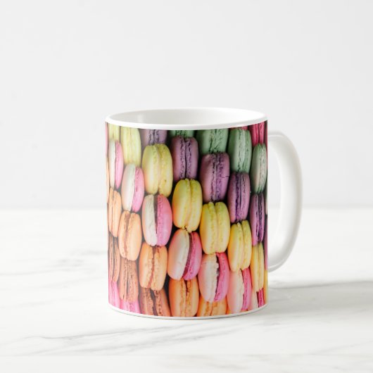 Niedliche französische Macaron-Cookies Kaffeetasse (VorderseiteRechts)