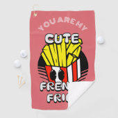 Niedliche französische Pommes Frites, Fry-Day - Va Golfhandtuch (Insitu)