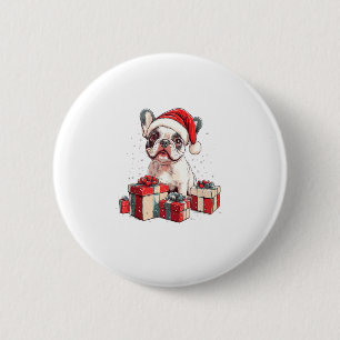 Niedliche Französische Weihnachtsmannmütze Funny C Button