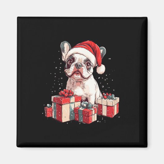Niedliche Französische Weihnachtsmannmütze Funny C Magnet (Vorne)