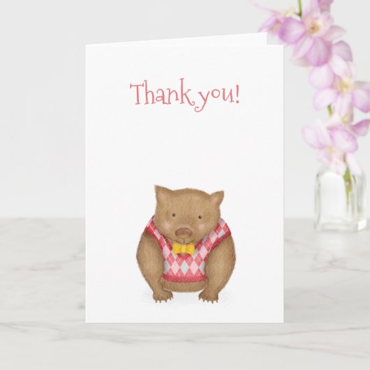 Niedliche Frau Dankeschön-Karte Karte (Orchidee)