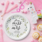 Niedliche Frau Greenery Eucalyptus Bridal Pappteller (Party)