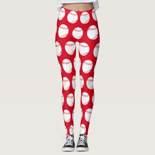 Niedliche Frauensportarten im Baseball Leggings (Vorderseite)