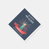 Niedliche Freiheitsstatue am 4. Juli Serviette (Ecke)