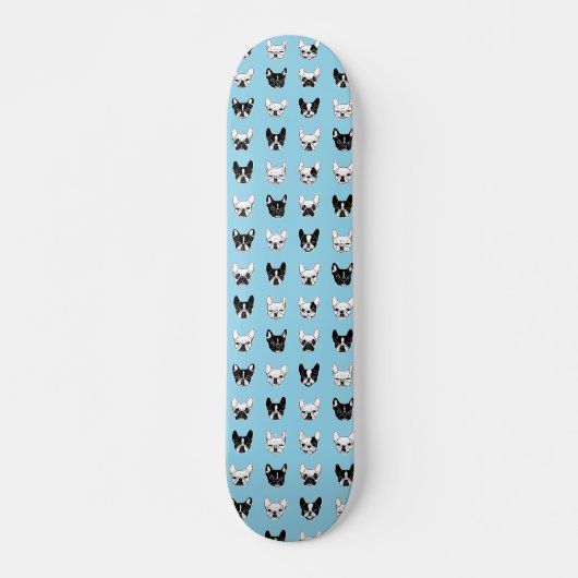Niedliche Frenchies-Hündchen-Familien-Collage Skateboard (Vorne)