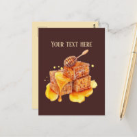 Niedliche Fresh Honig Händler fügen Text Postkarte