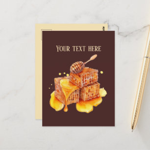 Niedliche Fresh Honig Händler fügen Text Postkarte