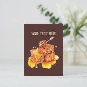 Niedliche Fresh Honig Händler fügen Text Postkarte (Stehend Vorderseite)