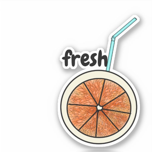 Niedliche Fresh Stilvolle Orange Lovers Aufkleber (Vorderseite)