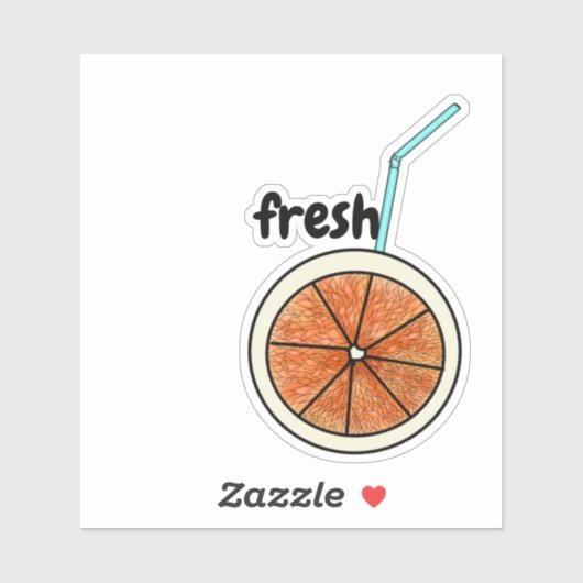 Niedliche Fresh Stilvolle Orange Lovers Aufkleber (Blatt)