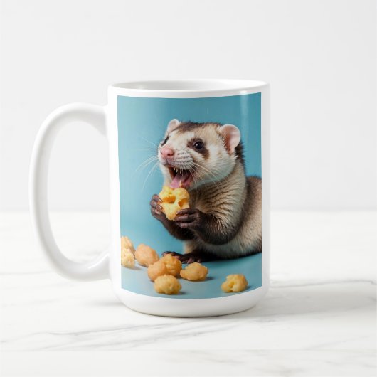 Niedliche Fresken essen Käse Kaffeetasse (Links)