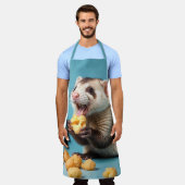 Niedliche Fresken essen Käse Schürze (Getragen)