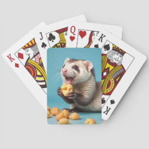 Niedliche Fresken essen Käse Spielkarten