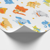 Niedliche Fresszelle für Katzen und Hunde Geschenkpapier (Ecke)