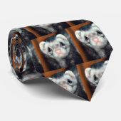 Niedliche Frettchengesichts-Krawatte Krawatte (Gerollt)