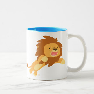 Niedliche Freude Cartoon Löwe Tasse